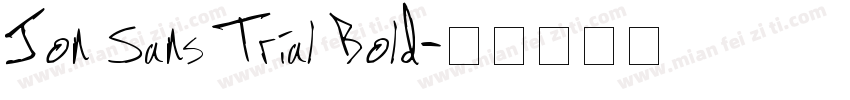 Jon Sans Trial Bold字体转换